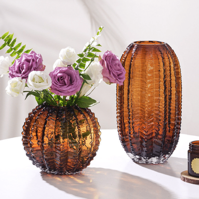 Vase art déco rond en forme de cactus