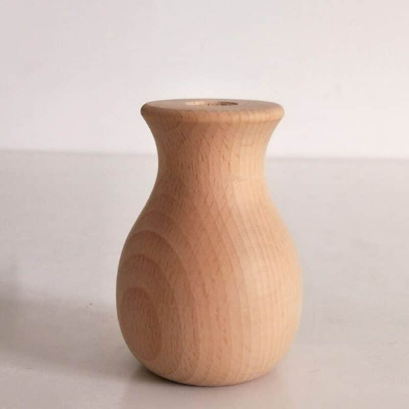Vase en bois de bambou naturel minimaliste