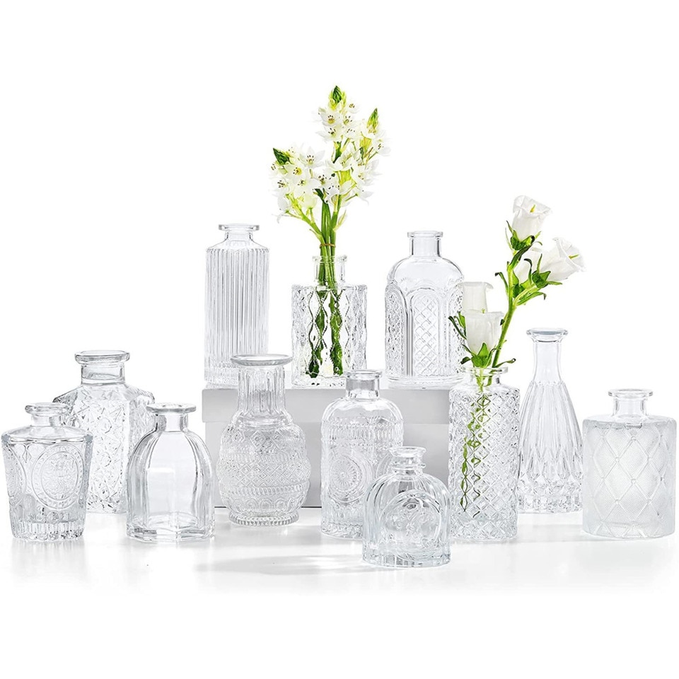 Vase en verre gravé transparent Maison Tilleul - Mr Scandinave
