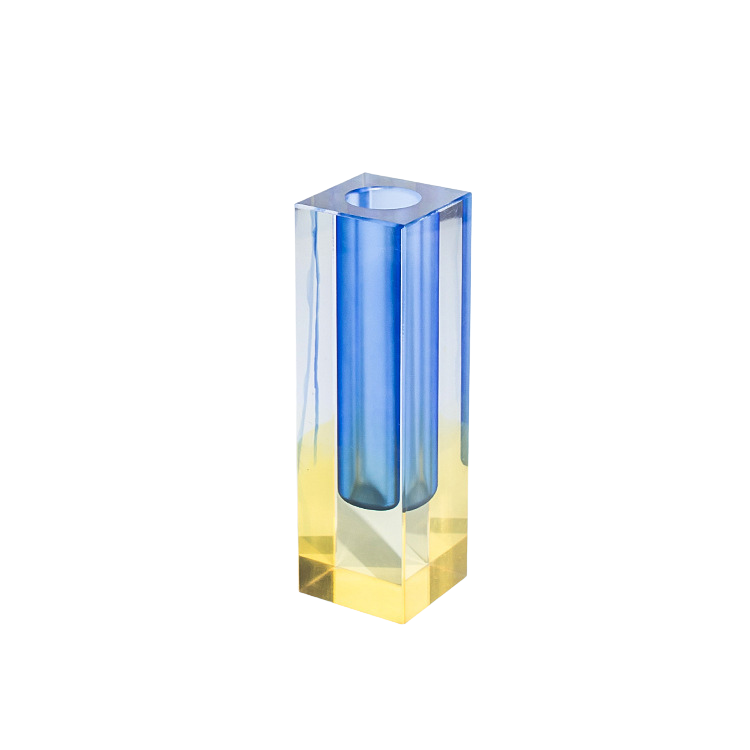 MagicPro Vase Coloré 11.8 Pouces - Vase En Verre Soufflé à La Main Décoration Florale Élégante