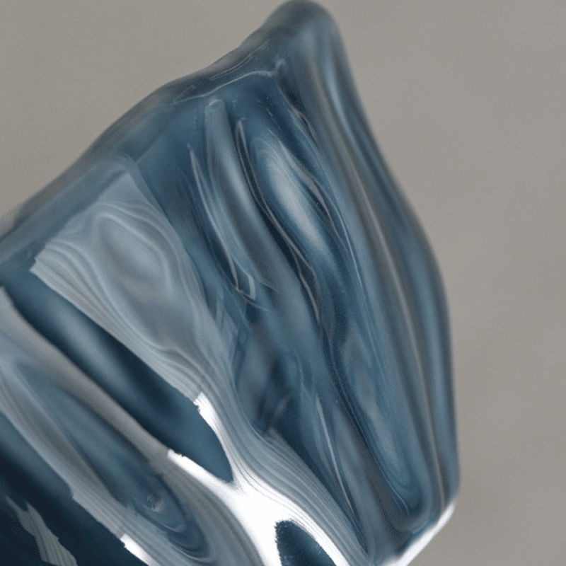 Vase coquillage bleu en céramique