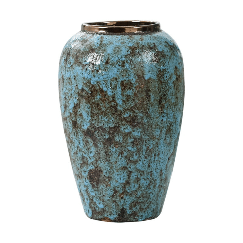 Vase en grès bleu