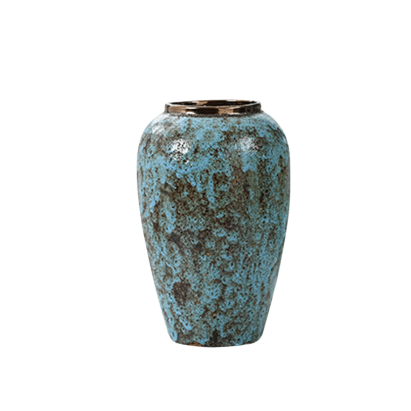 Vase en grès bleu