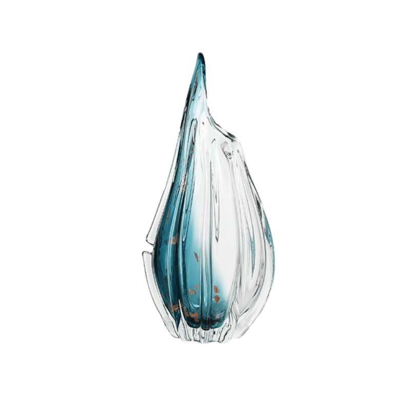 Vase murano bleu en verre