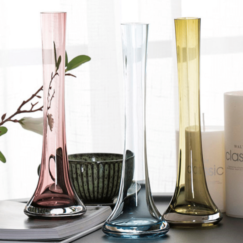Vase murano évasé en verre coloré
