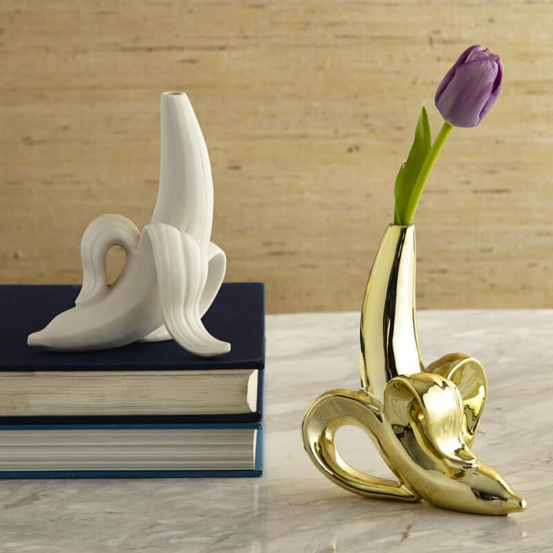 Vase original en forme de banane