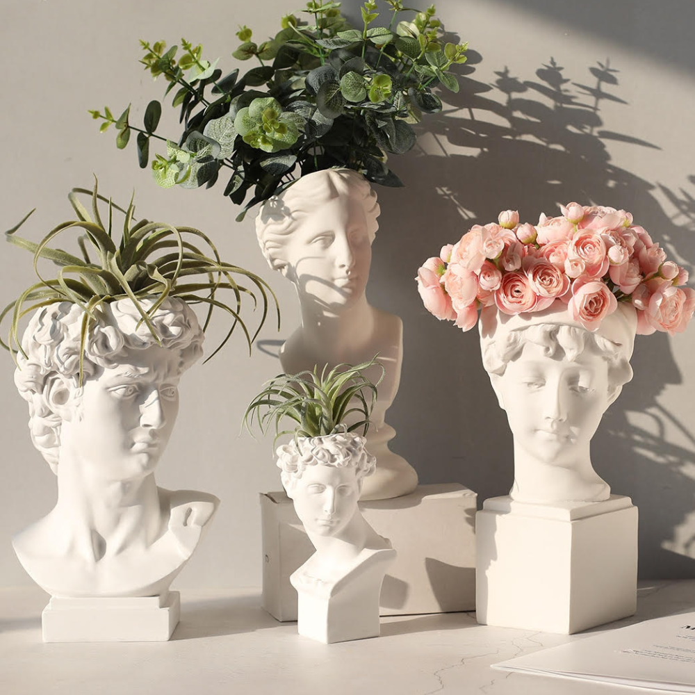 Cache Pot sur Pied Femme Yeux Ouverts - Pot de fleurs | Boutique de