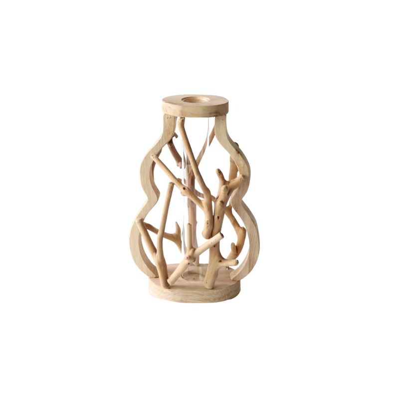 Vase En Bois Original Fait Main - Anton Holzmann - Art Américain Moderne Signé - 5"