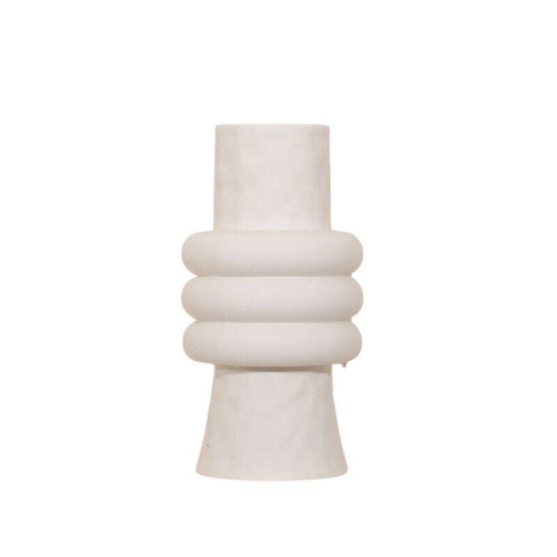 Vase scandinave blanc géométrique moderne