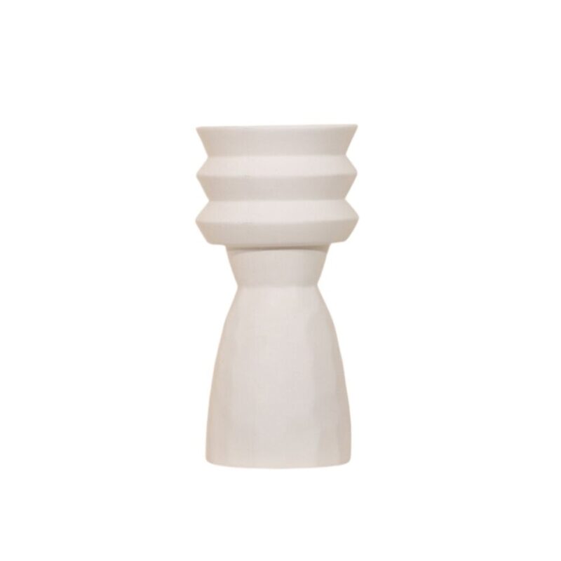 Vase scandinave blanc géométrique moderne