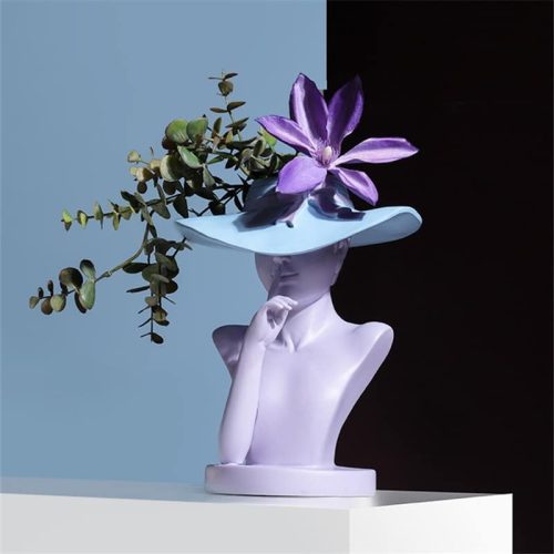 vase-buste-femme-chapeau-style-rétro-15
