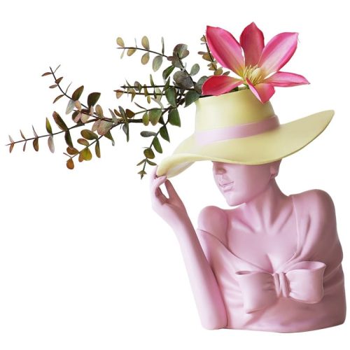 vase-buste-femme-chapeau-style-rétro-9