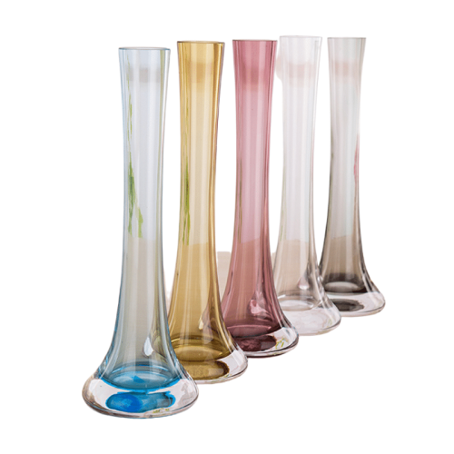 Grand vase Murano verre soufflé multicolore - 38,5 cm