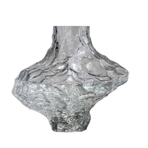 Vase En Verre Transparent Irrégulier - 15x10x9,5 Cm - Déco Moderne Pour Fleurs Fraîches Ou Sèches - Décoration Intérieure