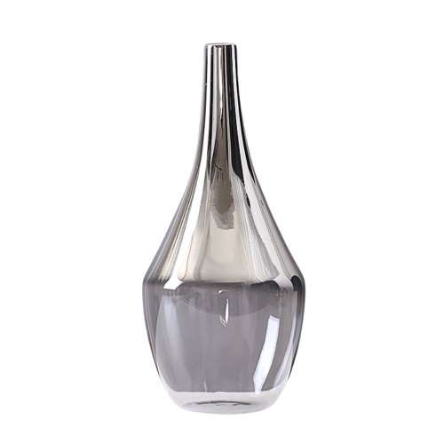vase-transparent-minimaliste-argenté-forme-bouteille