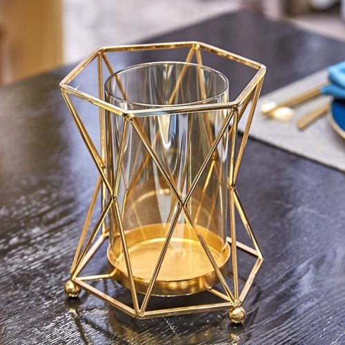 vase-transparent-verre-armaturee-dorée-géométrique-102
